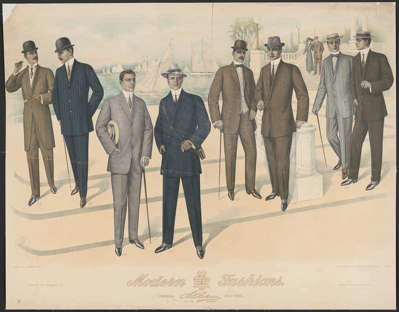 how was mens fashion in the 1920s